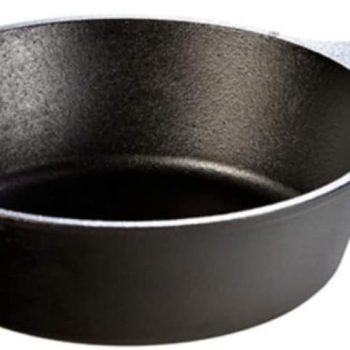 Cast Iron Deep Skillet, 3 Quart, Black