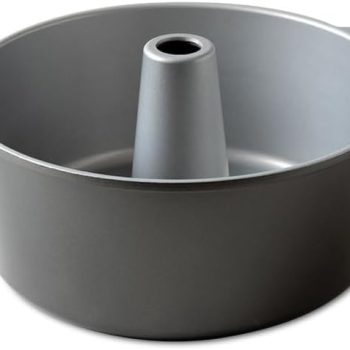 Classic Cast Pound Cake, Nonstick 10 Inch One Piece Pan - Great for Angel Food, Coffee Cake, 18 Cup - Graphite