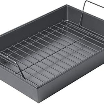 Professional Non-Stick Roast Pan with Non-Stick Rack, 13-Inch-by-9-Inch